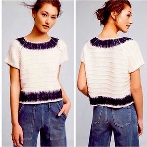 FIELD FLOWER {Anthro} Feltwork Chunky Sweater sz S